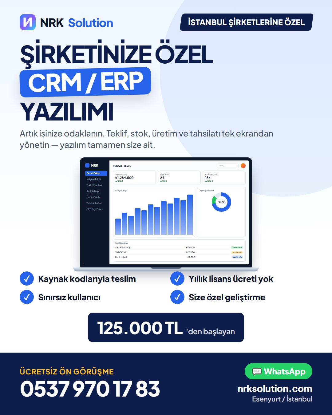 Şirketinize Özel CRM / ERP