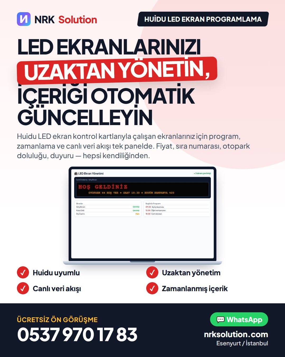 LED Ekran Yönetimi (Huidu)