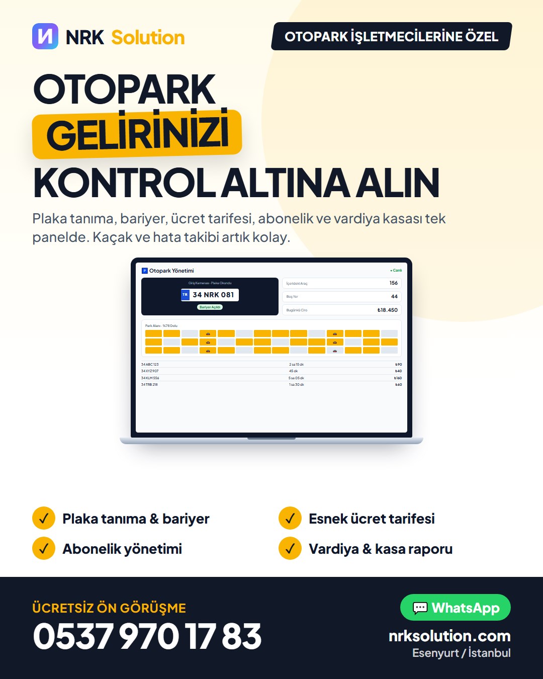 Otopark Otomasyon Yazılımı